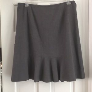 NINE WEST lined Grey Flare-Hem Skirt